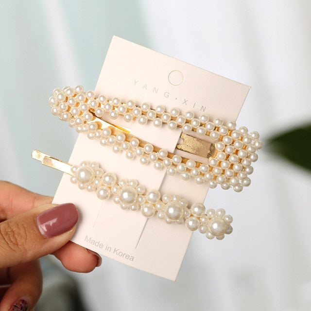 2Pcs Pearl Imitation Beads Hair Clip - COOLCrown Store