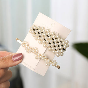 2Pcs Pearl Imitation Beads Hair Clip - COOLCrown Store