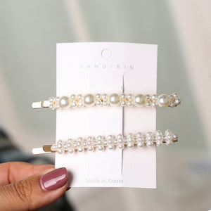 2Pcs Pearl Imitation Beads Hair Clip - COOLCrown Store