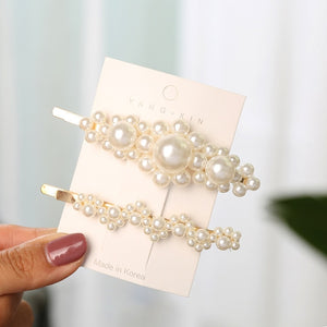 2Pcs Pearl Imitation Beads Hair Clip - COOLCrown Store