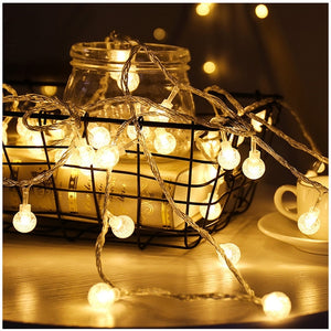 Battery or USB Led String Fairy Gypsophila Bubble Ball Lamp For Holiday Christmas Wedding Decoration - COOLCrown Store