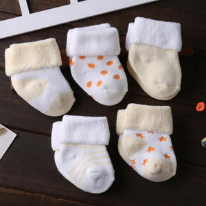 5 Pair/lot new cotton thick baby toddler socks autumn and winter warm baby foot sock - COOLCrown Store