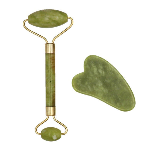 Facial Massage Roller Jade Stone Face Lift - COOLCrown Store