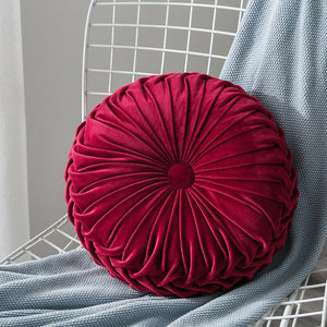 Velvet Pleated Round Floor Cushion Pillow - COOLCrown Store