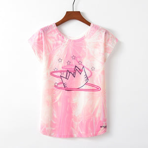 Women Cute Style Bird Print Loose T-shirt - COOLCrown Store