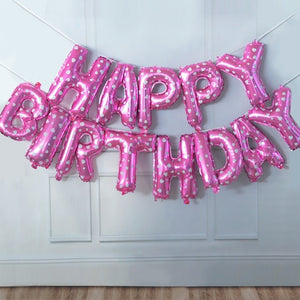 13pcs Happy Birthday Decoration Balloons Rose Gold - COOLCrown Store