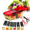 Vegetable Cutter Mandoline Slicer Potato Peeler Carrot Cheese Grater With Free 2 Peelers - COOLCrown Store