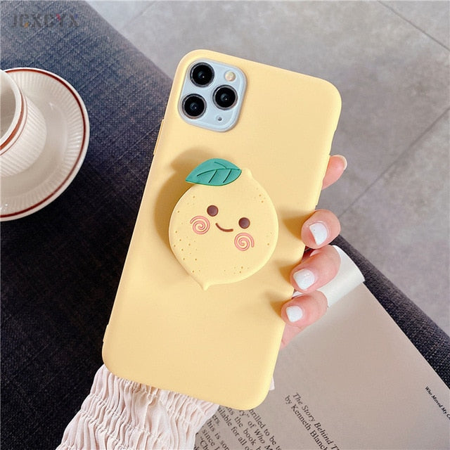 3D Luxury Cute Cartoon Fruit Avocado Soft Silicone Phone Case for Iphone - COOLCrown Store