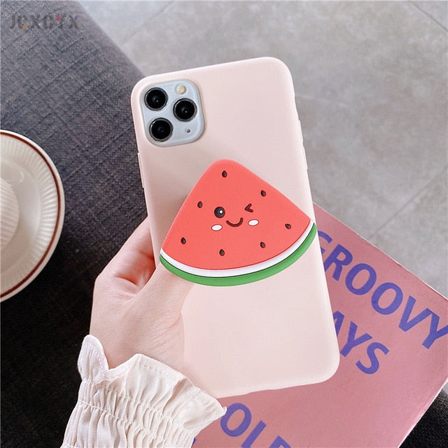 3D Luxury Cute Cartoon Fruit Avocado Soft Silicone Phone Case for Iphone - COOLCrown Store