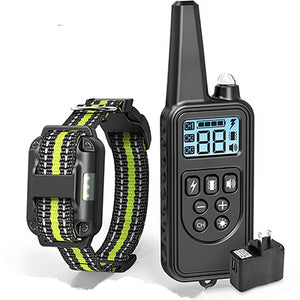 800m Rechargeable Dog Shock Collar Trainer with LCD Display Remote Control - COOLCrown Store