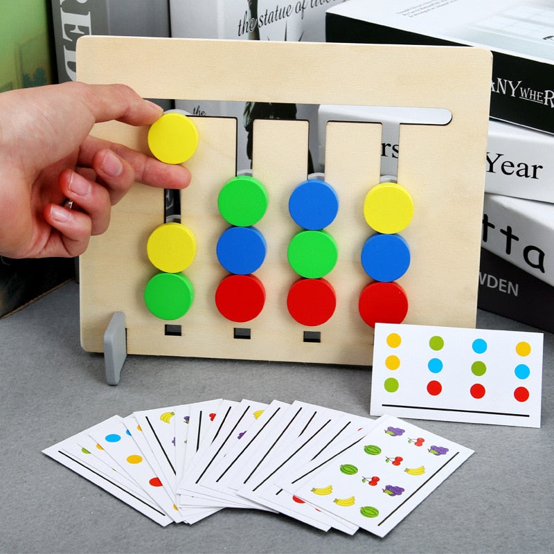 Montessori Toy Colors and Fruits Double Sided Matching Game Logical Reasoning Training - COOLCrown Store