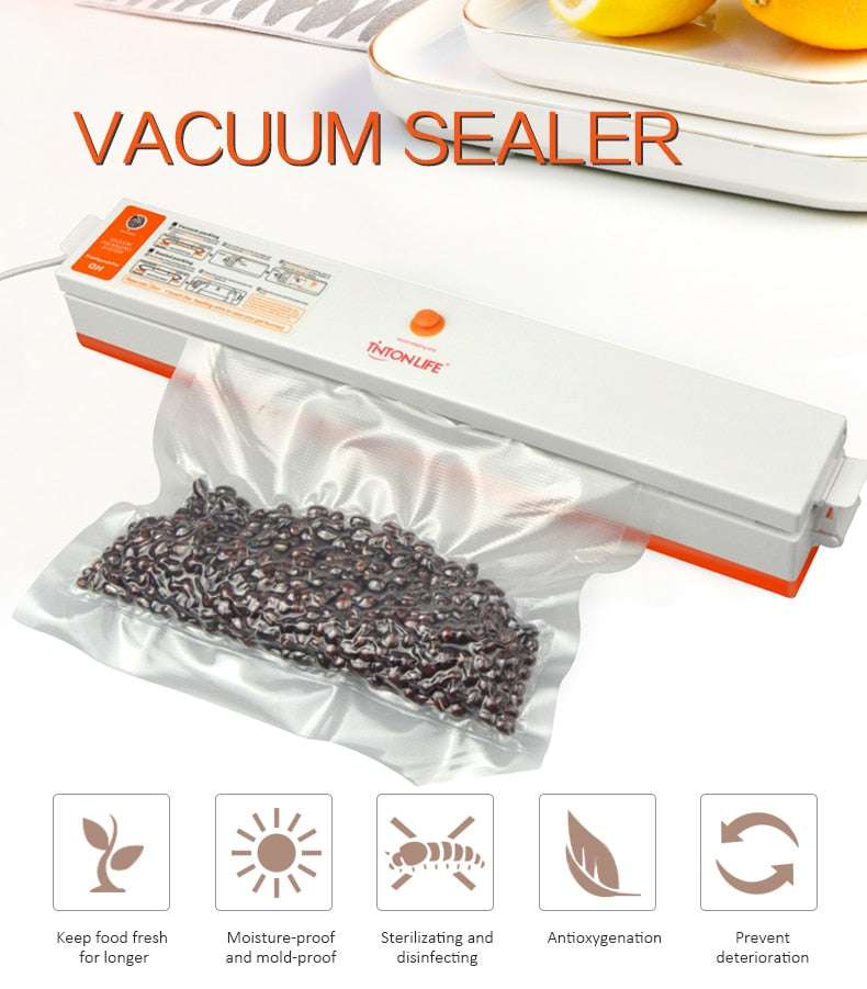 Vacuum Sealer Packaging Machine With 15Pcs Bags - COOLCrown Store