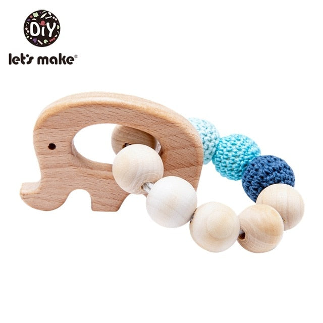 2pc Wooden Teether Hedgehog Crochet Beads - COOLCrown Store