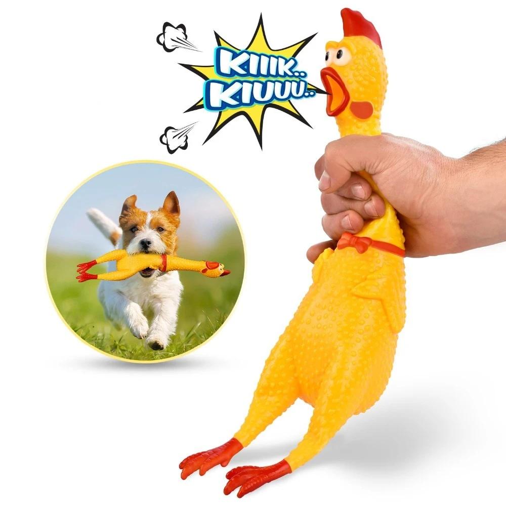 Screaming Chicken Pets Dog Toys Squeeze Squeaky Sound - COOLCrown Store