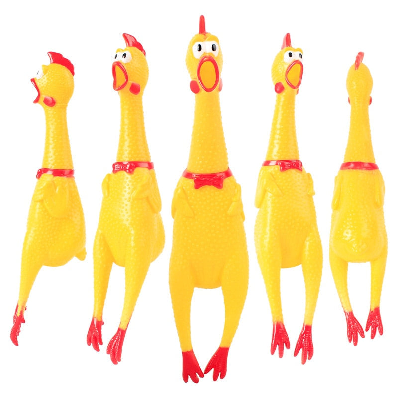 Screaming Chicken Pets Dog Toys Squeeze Squeaky Sound - COOLCrown Store