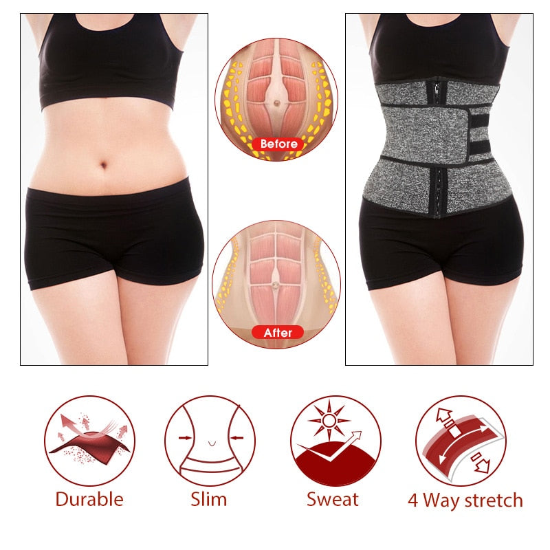 Neoprene Sauna Waist Trainer Corset Sweat Belt for Women - COOLCrown Store