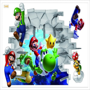 2pcs Super Mario Bros Kids Removable Wall Sticker Decals - COOLCrown Store