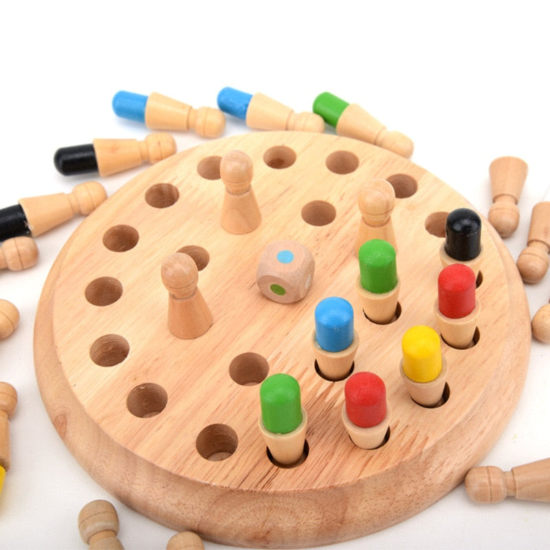 Wooden Memory Match Stick Chess Educational Color Cognitive Ability Toy Game for Children - COOLCrown Store