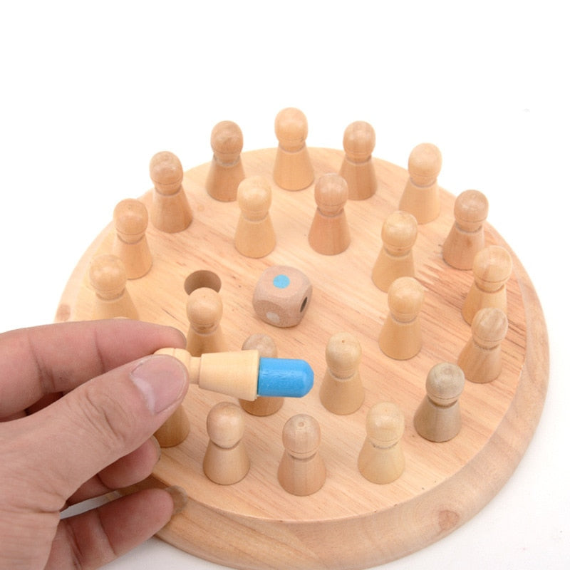 Wooden Memory Match Stick Chess Educational Color Cognitive Ability Toy Game for Children - COOLCrown Store