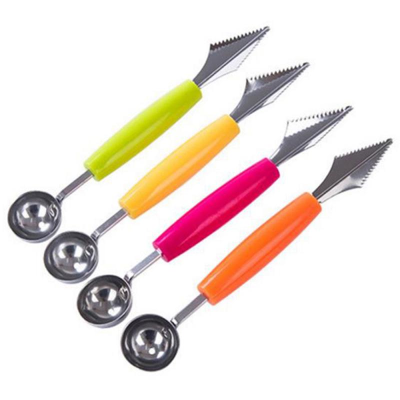 4pcs 2 in1 Stainless Steel Double-end Melon Ice Cream Baller Scoop - COOLCrown Store