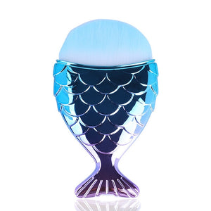 1 pcs Cosmetic Fish Tools Kit Powder Face Make Up Brushes Mermaid Holder Shape - COOLCrown Store