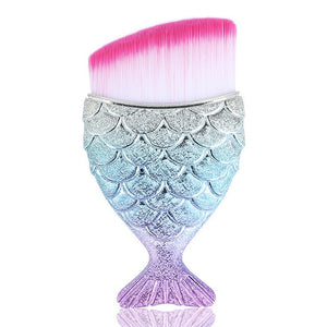 1 pcs Cosmetic Fish Tools Kit Powder Face Make Up Brushes Mermaid Holder Shape - COOLCrown Store