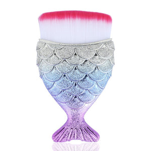 1 pcs Cosmetic Fish Tools Kit Powder Face Make Up Brushes Mermaid Holder Shape - COOLCrown Store