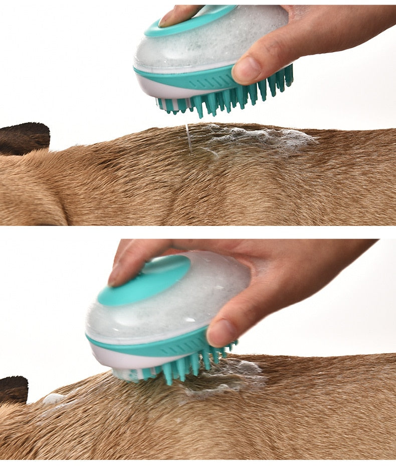 2 in 1 Shampoo Massage Brush For Dogs Cats - COOLCrown Store