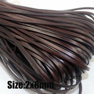 Retro High Quality Genuine Leather Cord 1.5-10mm - COOLCrown Store