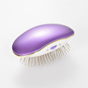 Portable Electric Ionic Hairbrush Anti-static Straight hair Comb Head Massager Anti hair loss Comb - COOLCrown Store