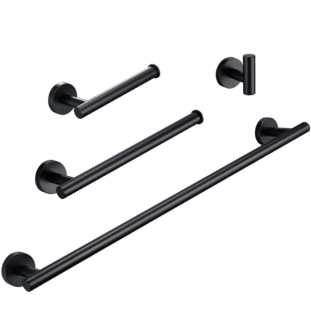 Bathroom Hardware Set Black Robe - COOLCrown Store