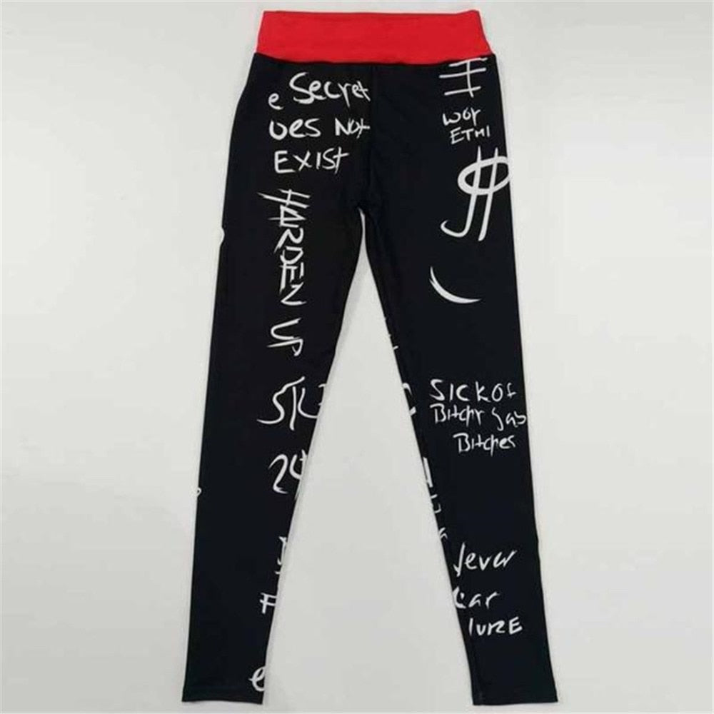 New Fashion Letter Print Women Leggings - COOLCrown Store