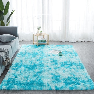 Shaggy Plush Fluffy Absorption Tie-dye Floor Carpet - COOLCrown Store