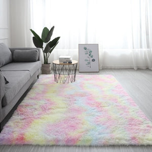 Shaggy Plush Fluffy Absorption Tie-dye Floor Carpet - COOLCrown Store