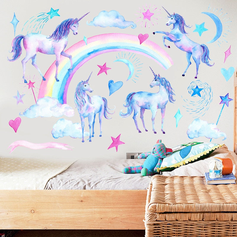 2pcs Unicorn wall stickers for Kids - COOLCrown Store