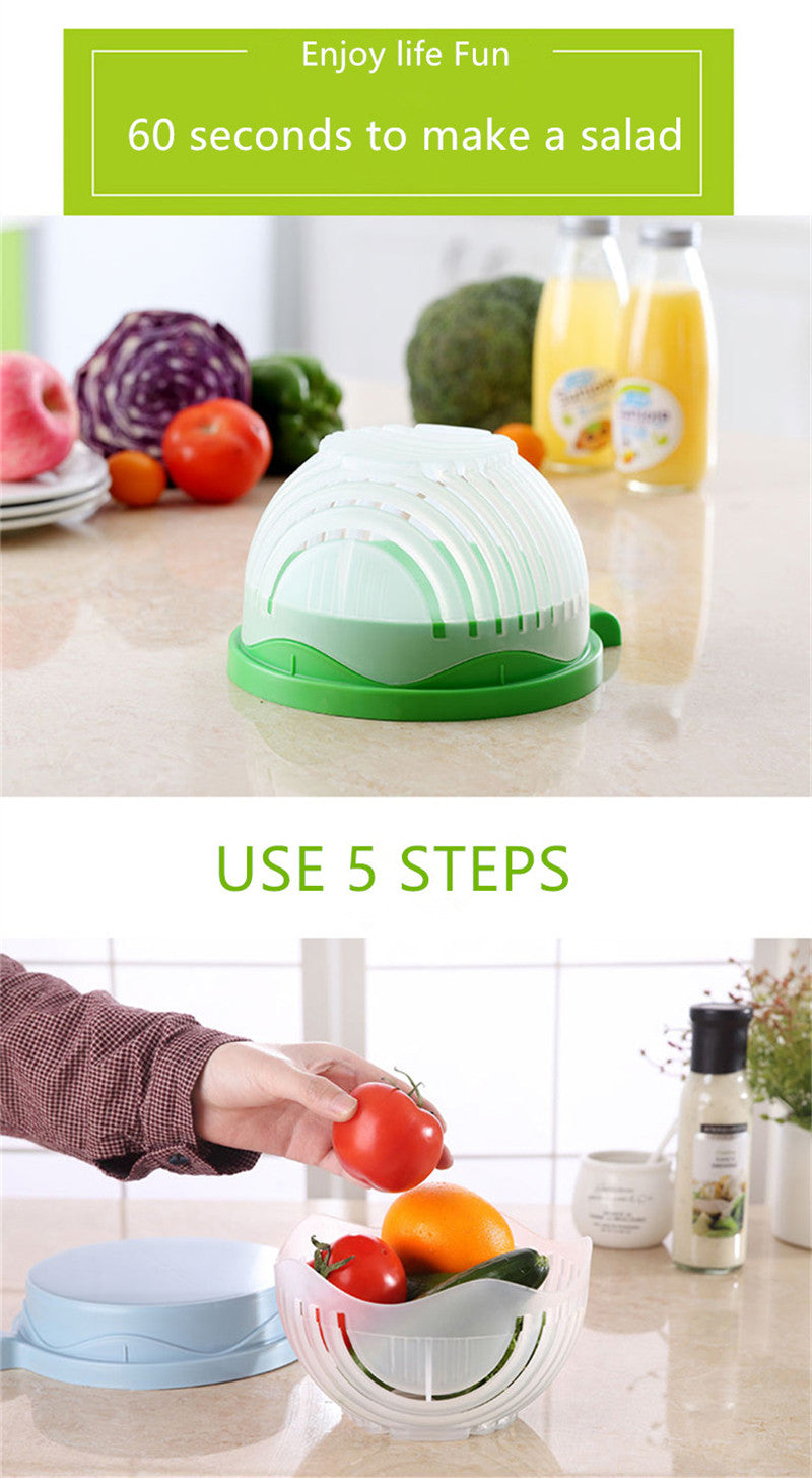 60 Seconds Salad Cutting Slicer Bowl - COOLCrown Store