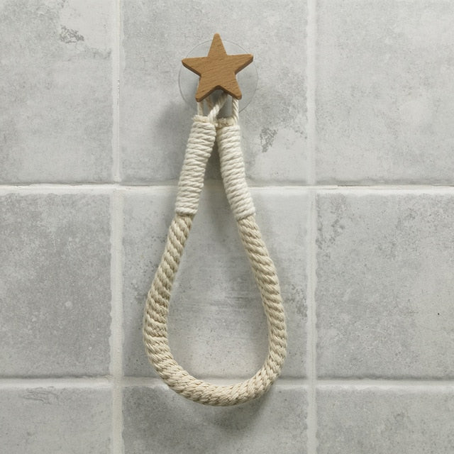 Vintage Towel and Toilet Paper Rope Hanging Holder - COOLCrown Store