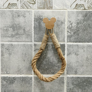 Vintage Towel and Toilet Paper Rope Hanging Holder - COOLCrown Store