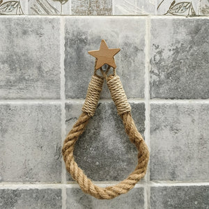 Vintage Towel and Toilet Paper Rope Hanging Holder - COOLCrown Store