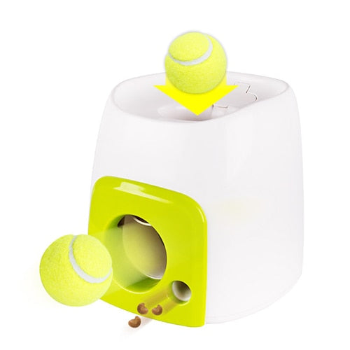 Automatic Pet Dog Tennis Ball Toys Fetch Machine Food Dispenser Reward Game - COOLCrown Store