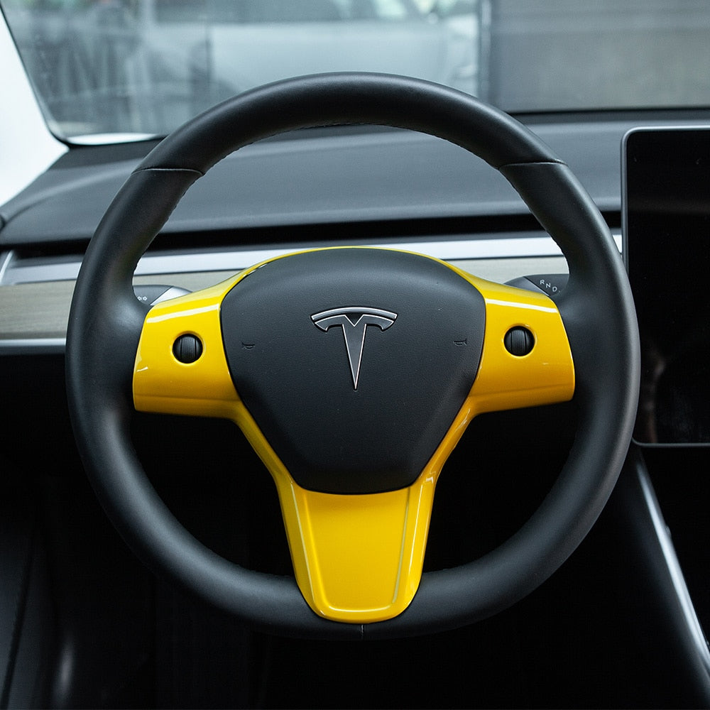 Steering Wheel Decorative Patch For Tesla Model 3 Y - COOLCrown Store