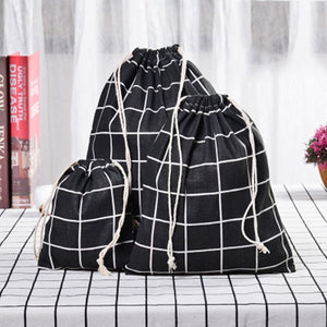 3pc Casual Women Cotton Drawstring Shopping Underwear Pouch Bag - COOLCrown Store