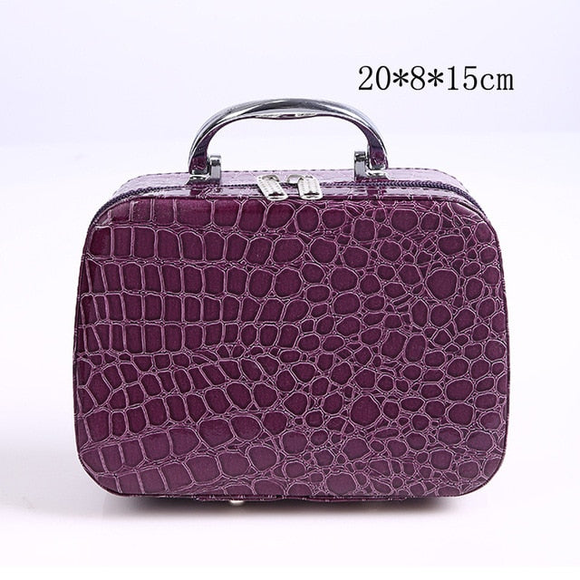 Elegant Leather Cosmetic Travel Handbag - COOLCrown Store