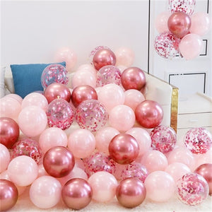 18pcs 10inch Gold Silver Pink Chrome Latex Balloons - COOLCrown Store