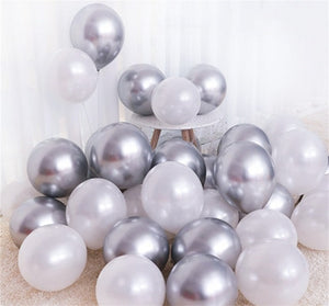 18pcs 10inch Gold Silver Pink Chrome Latex Balloons - COOLCrown Store