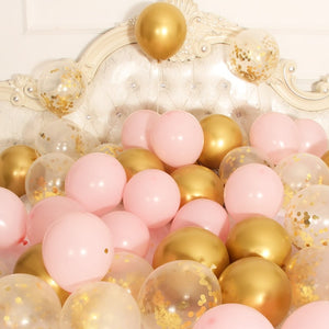 18pcs 10inch Gold Silver Pink Chrome Latex Balloons - COOLCrown Store