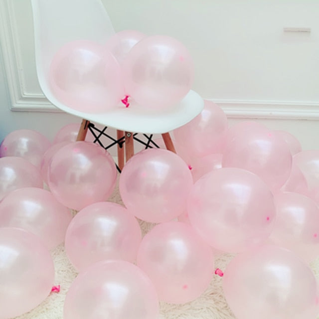 18pcs 10inch Gold Silver Pink Chrome Latex Balloons - COOLCrown Store