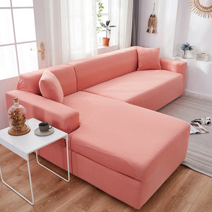 Plain Corner Sofa Covers for Living Room Elastic Spandex Couch Cover Stretch Slipcovers L Shape Sofa Need Buy 2pcs Sofa Cover - COOLCrown Store