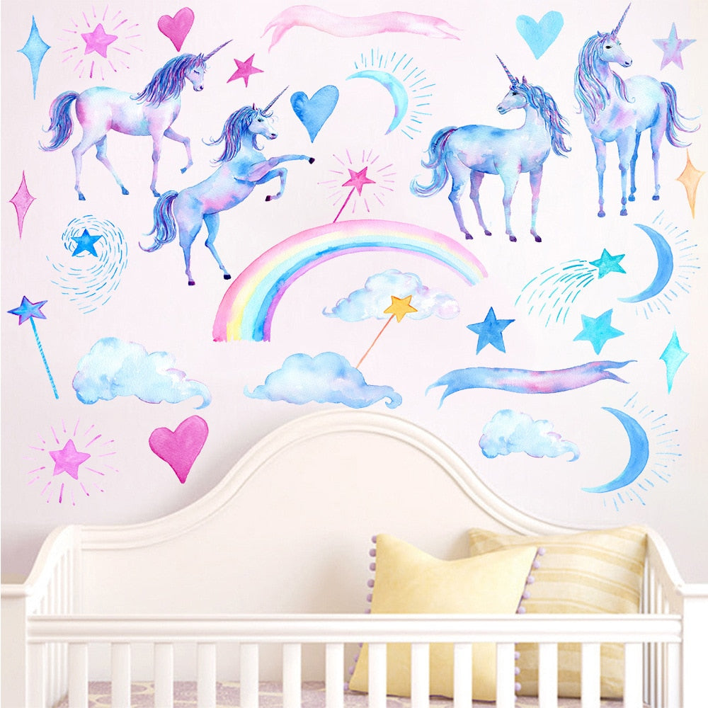 2pcs Unicorn wall stickers for Kids - COOLCrown Store