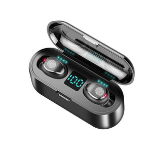 Wireless V5.0 Bluetooth Earphone HD Stereo Headphone Sports Waterproof Headset With Dual Mic and 2000mAh Battery Charge Case - COOLCrown Store